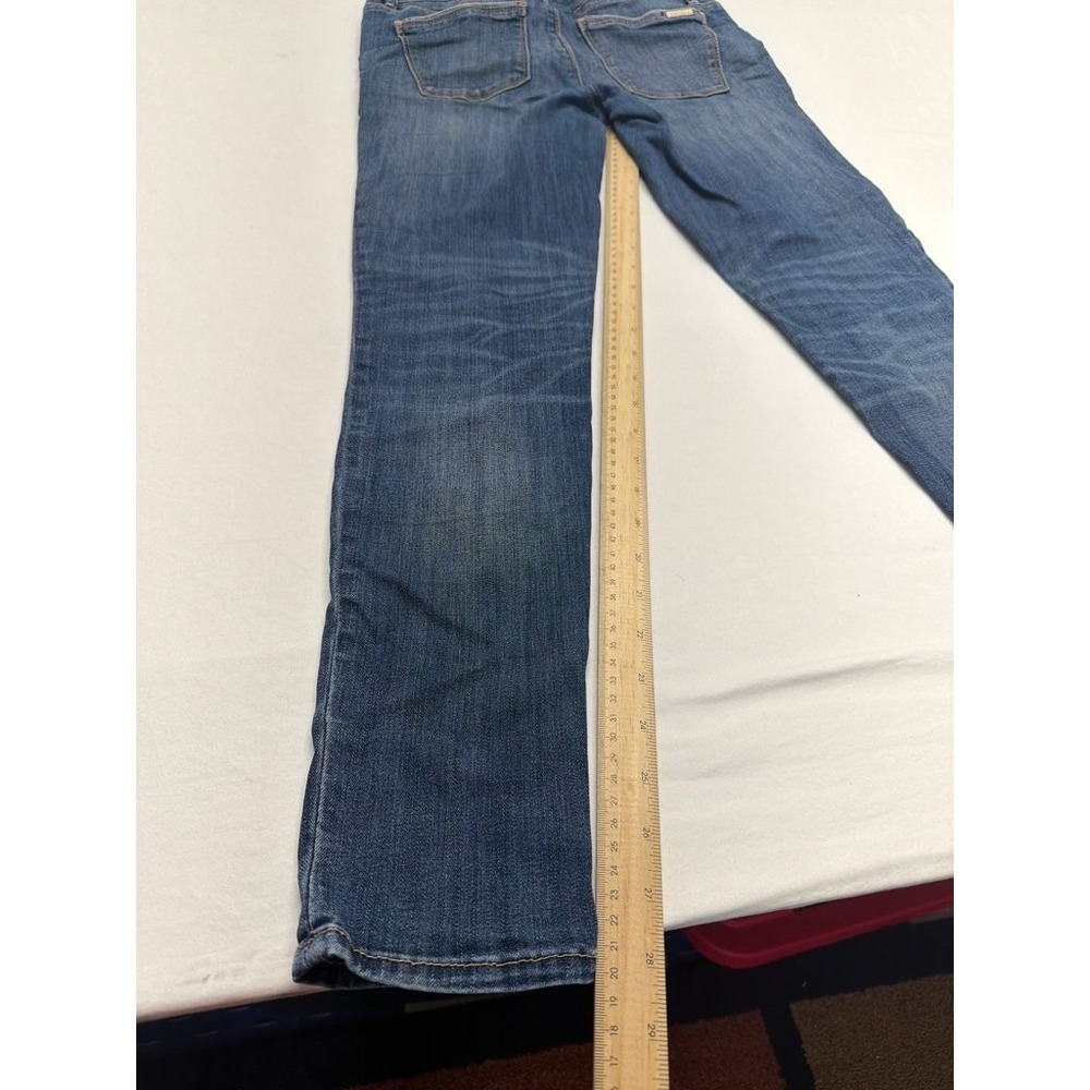White House Black Market The Skinny Distressed Blue Jeans Size 4 - Picture 8 of 9